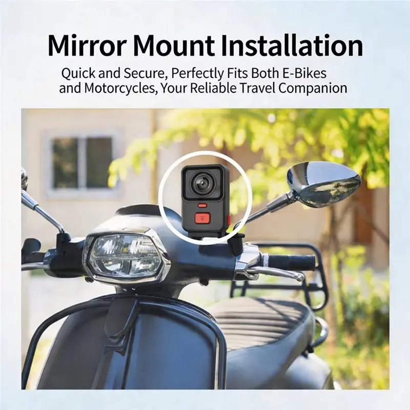 ABOK-Camera Motorcycle DVR 2K HD Wifi Waterproof IP66 Loop Recording Camera HD Video Recorder Mountain Electric Bicycle Motor