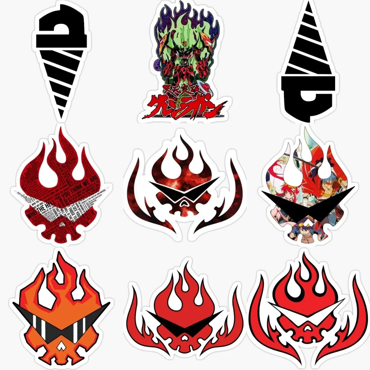 

Team Dai Gurren Lagann аниме красный череп логотип креативные наклейки для ноутбука, мотоцикла, внедорожника, окна автомобиля, грузовика, велосипеда, стены комнаты