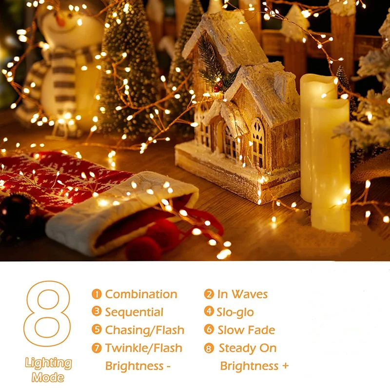 6M/3M/1.5M Copper Wire String Lights Fairy Tale Garland Light String Battery Operated Wedding Party Christmas Home Decoration