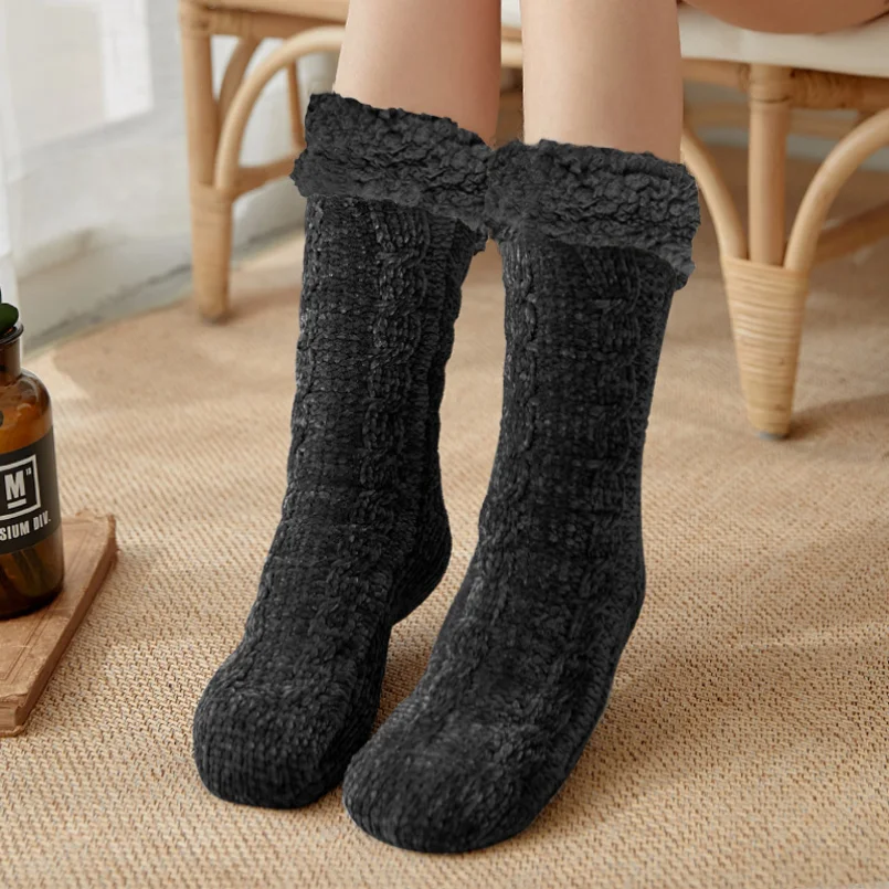 

Warm Thermal Socks Womens Winter Sleeping Plush Non-slip Grip Soft Comfy Loose Female Floor Slippers Fluffy Sock Fuzzy Home