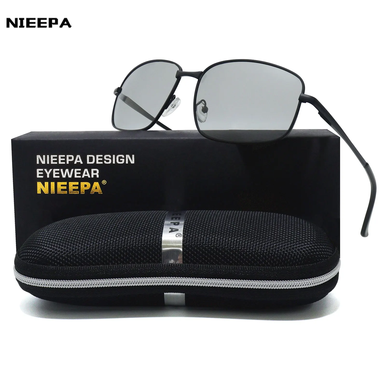 

Classical Retro Polarized Sunglasses for Women Men Change Color Sun Glasses Square Metal Frame Eyewear Driving UV400 Shades