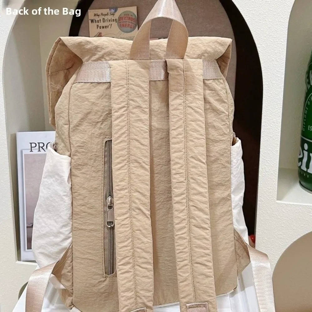 

Portable Waterproof Women Backpack Lightweight Large Capacity Student Schoolbag Preppy Style Leisure Laptop Book Bag Cool Lady