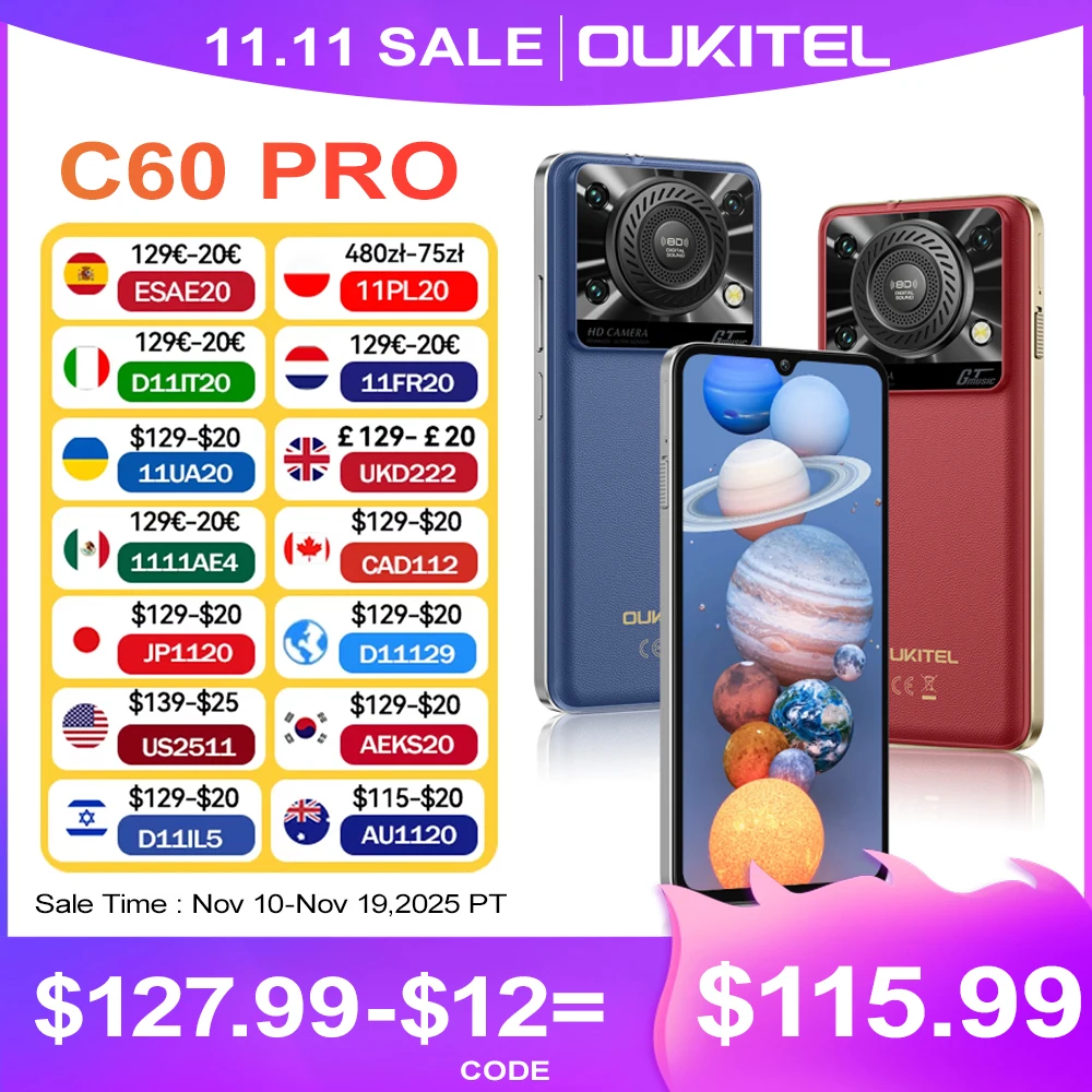 2025 NEW Oukitel C60 PRO Smartphone 6.88