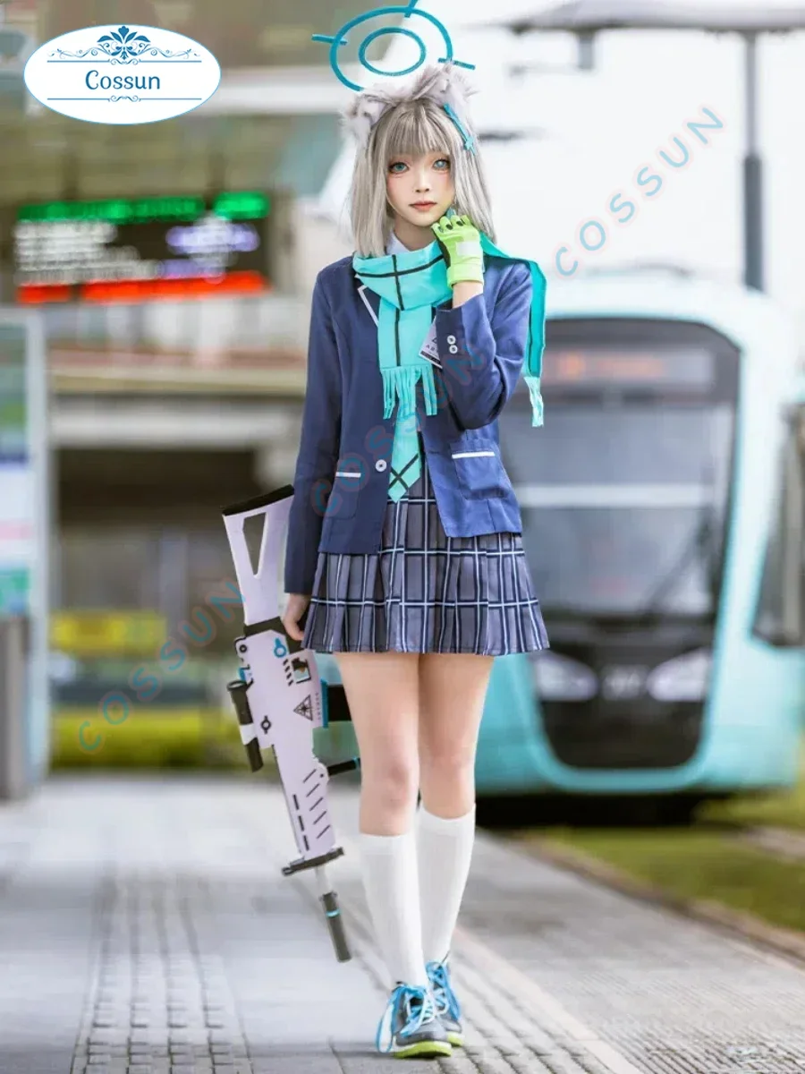 

Blue Archive Sunaokami Shiroko Cosplay Costume Cos Game Anime Party Uniform Hallowen Play Role Clothes Clothing