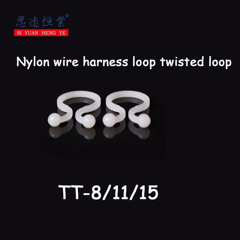 100pcs TT-8 11 15 Nylon cable harness Cable loop Twisted cable loop Cable Tie loop Environmental Protection