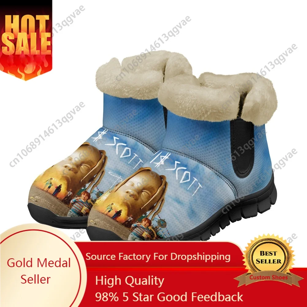 

Travis Hip Hop Rapper Scott Snow Boots Mens Womens Teenager Shoes Keep Warm High Quality Couple Sports Custom Made Sneakers