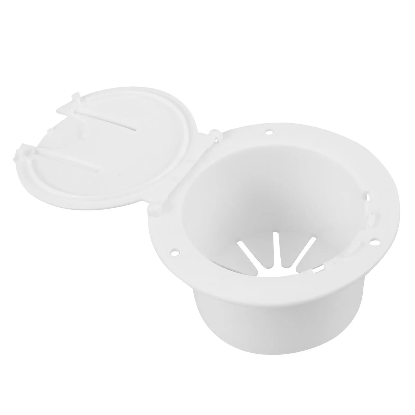 1Set Black Wire Round Yacht Rv Storage Box Cable Hatch Cover Electric Cord Pass Through Hole Rustproof Marine Grade Rv