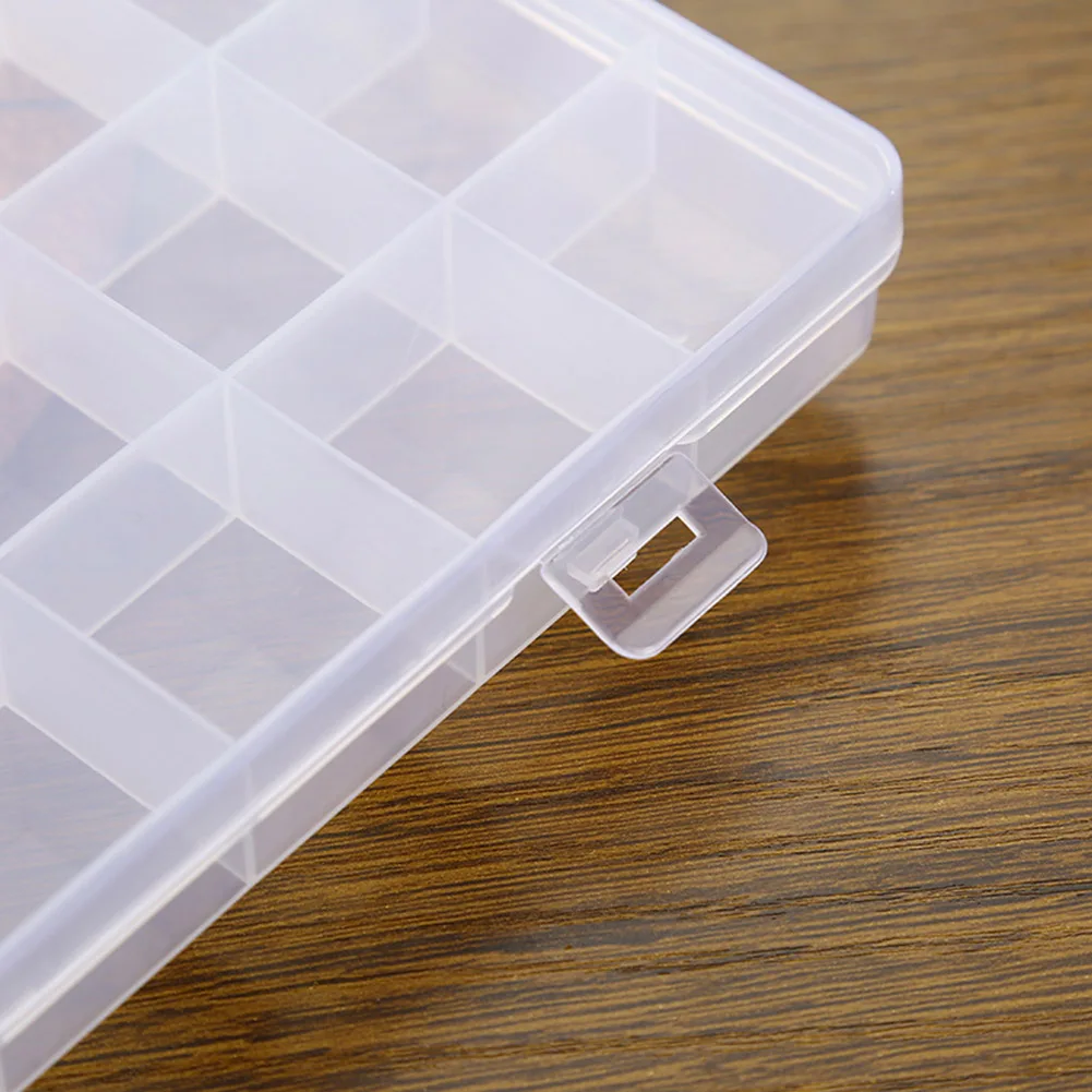Эффективный прозрачный пластиковый прямоугольный чехол-коробка Портативный дизайн Прозрачные кольца Компактный дизайн Упрощение хранения