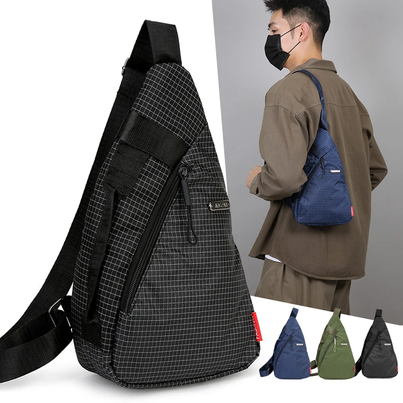 

Женская сумка через плечо, легкая водонепроницаемая нейлоновая сумка-мессенджер, клетчатая полосатая сумка на плечо из ткани Оксфорд для ежедневного использования