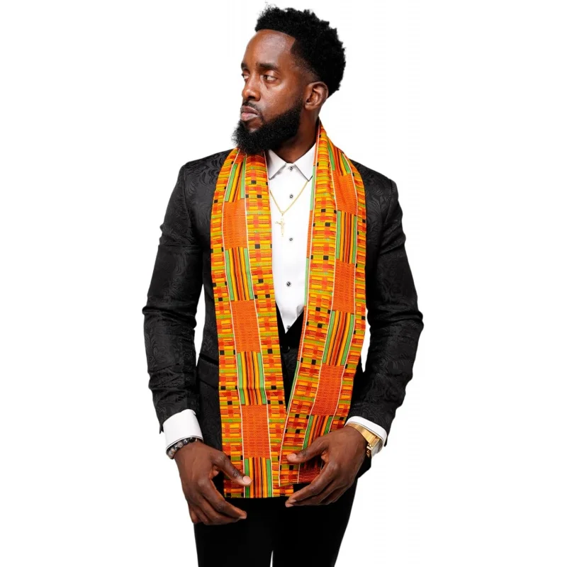 

Kente African Print Stole – Made in Africa Black History Month Sash for Church, Choir, School & Cultural Events