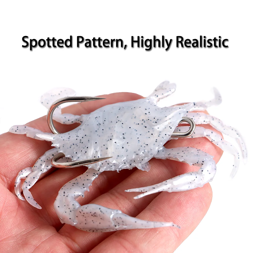 2 pcs Fishing gear lure lure 3D simulation with hook crab 18g sea fishing  grouper bait gentian fish hook biomimetic bait - AliExpress 18
