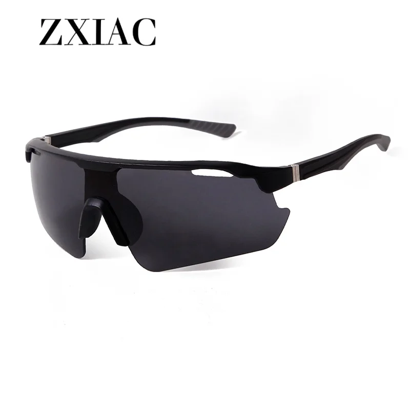 Fashion Sunglasses for Men 2024 Brand Design Half Frame Black Grey Lens Riding Windproof Sun glasses Sports Glasses for Women UV