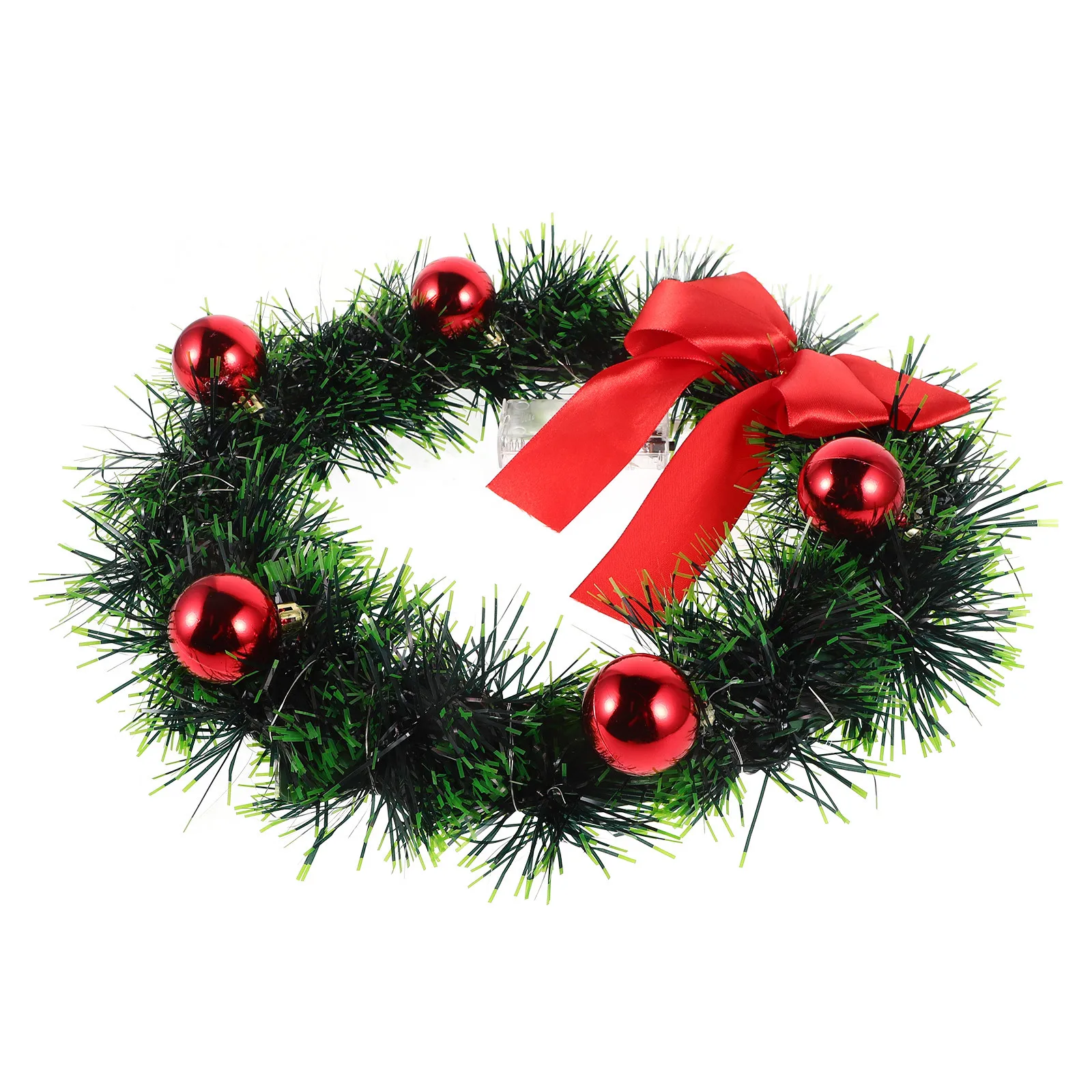 

Plastic Artificial Christmas Car Wreath Vibrant Color Easy Mount Outdoor Vehicle Wreath Holiday Decoration Car Ornament