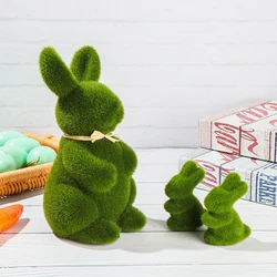 1pc 8/25cm Easter Foam Bunny Rabbit Tables Great Easter Egg Hunt Furry Flocked for Easter Celebration Children's Party
