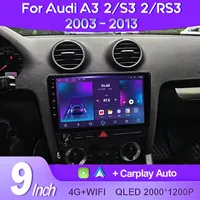 QSZN 2K QLED For Audi A3 2 8P 2003 -2013 S3 2 2006-2012 RS3 Android 13 Car Radio Multimedia Video Player GPS AI Voice CarPlay 4G