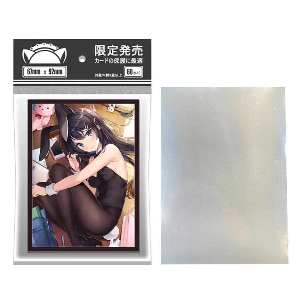 60 pz 67x92mm Anime Card Sleeves carte da gioco da tavolo Protector Cards Shield Double Card Cover per PTCG/PKM/MGT WS Trading Cards