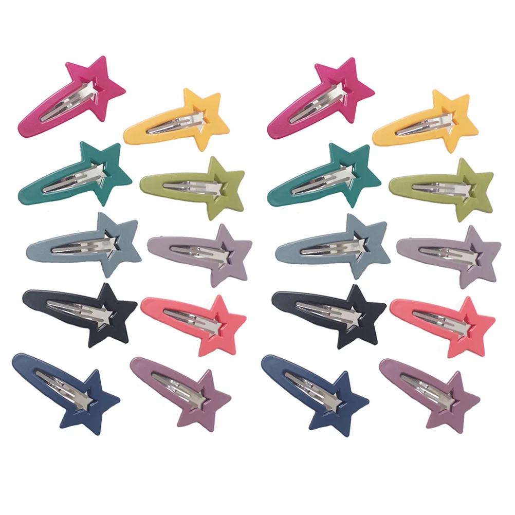 

20Pcs Star Hair Clips Snap Barrettes for Girls Cute Stylish Hairpins Premium Fashion Hair Accessories Ideal for Birthday Holiday