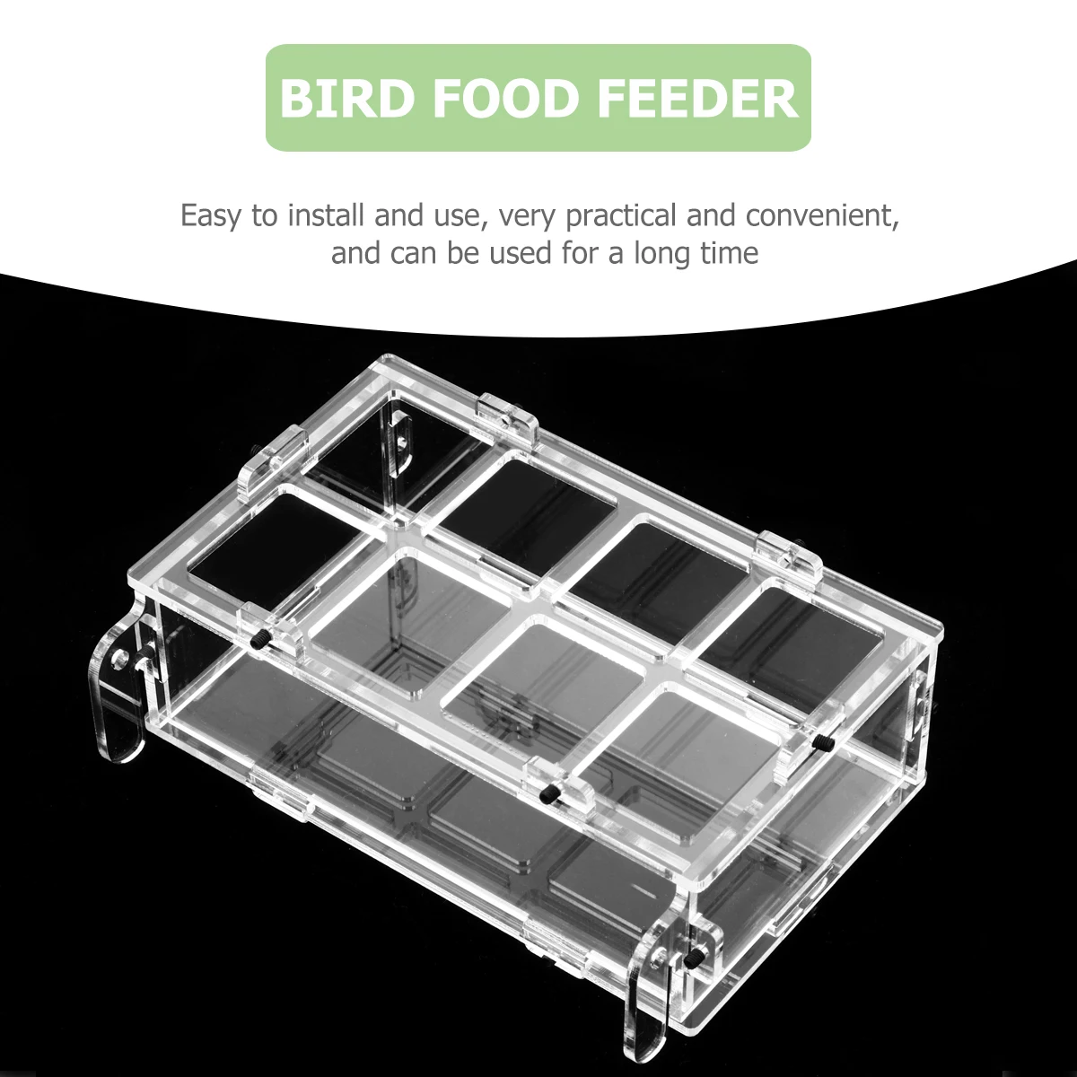 

Splash-Proof Bird Food Feeder Cage Cup For Parrot Budgie Cockatiel Pigeon Quail Durable Acrylic Hanging Dispenser Weather
