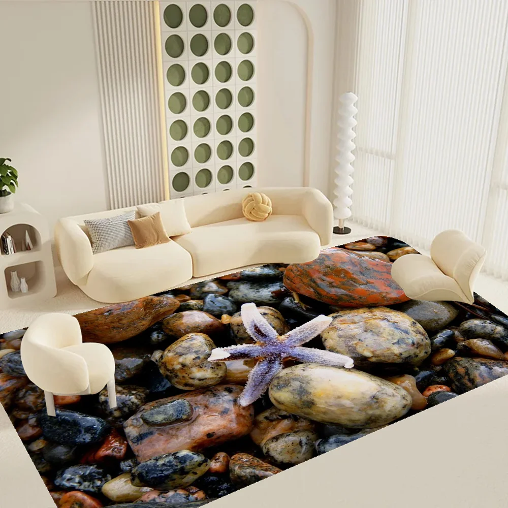 

Stone Printing Hallway Carpet Washable Non-Slip Living Room Sofa Chairs Area Mat Kitchen Doormat Area Rug