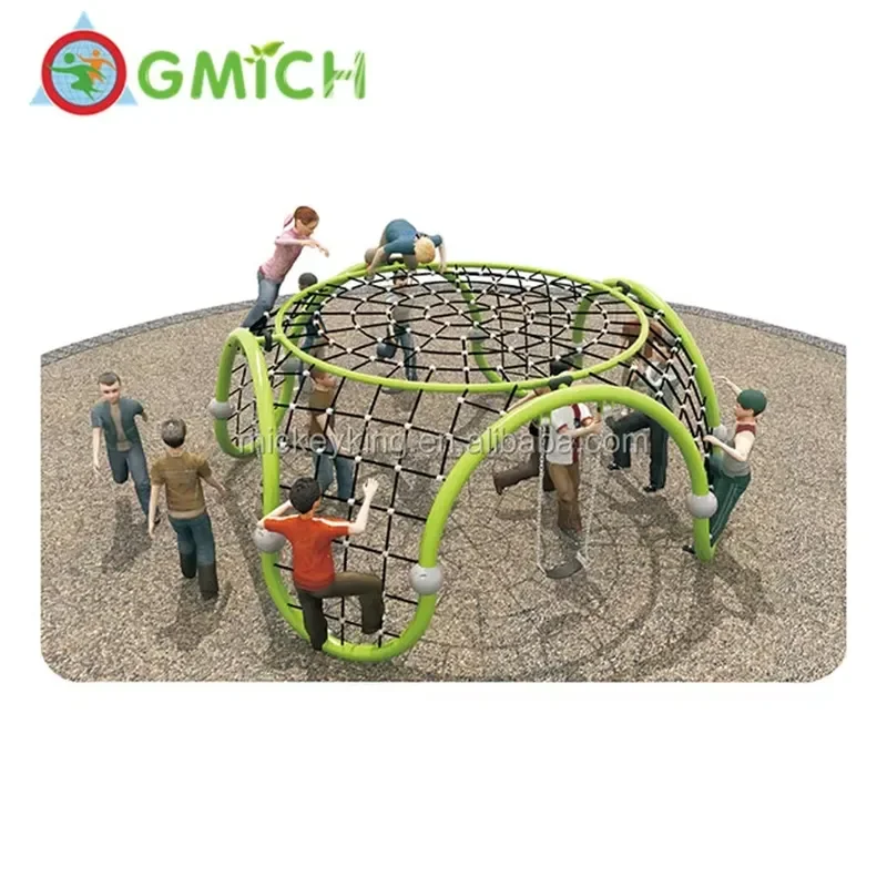 Kids Playground Plastic Climbing Net and Dome Set Outdoor Combination Climbing Equipment for Ages 3-12 Fun and Exercise