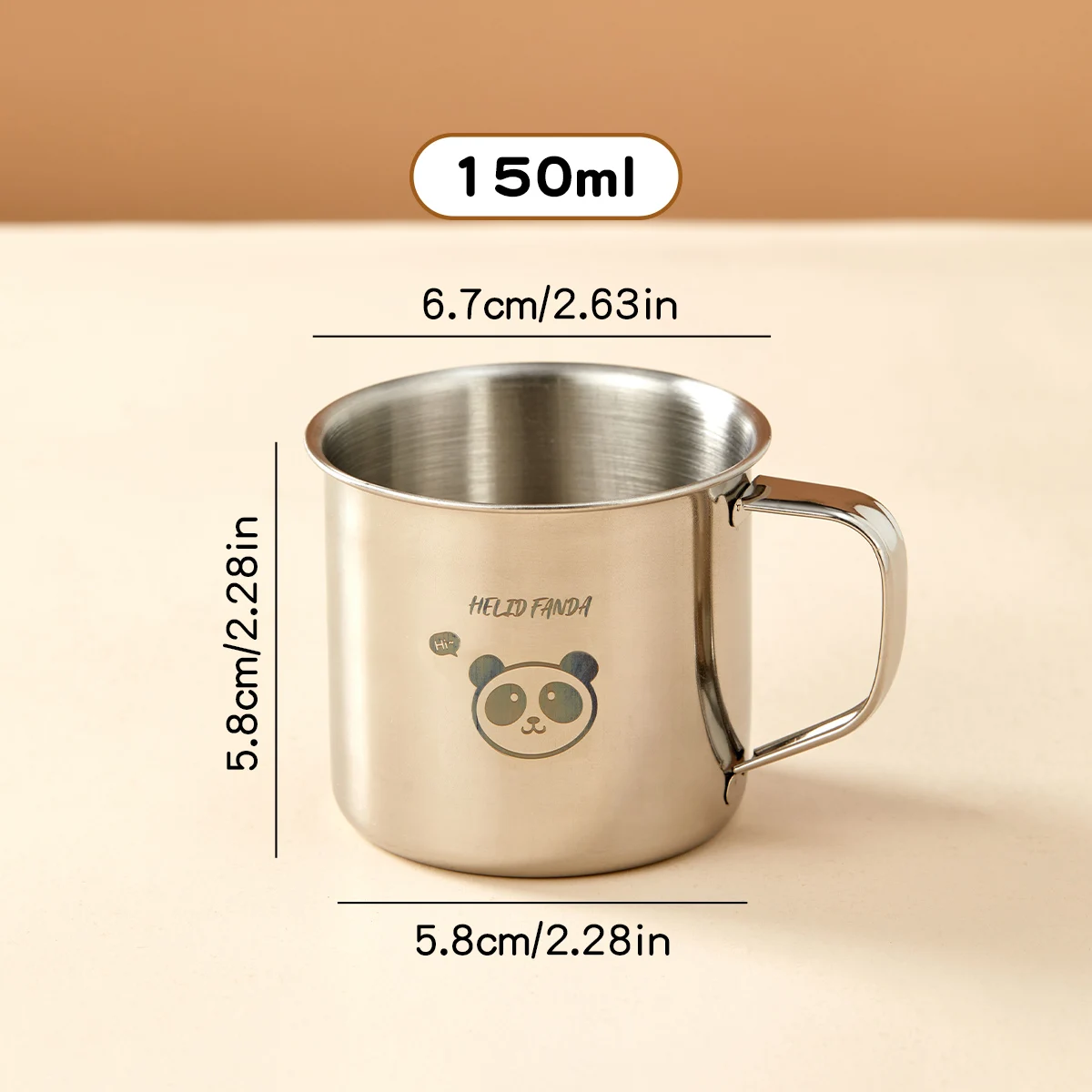 WORTHBUY 304 Roestvrijstalen Drinkbeker Met Handvat Duurzame Tumbler Anti Brandwonden Mini Leuke Waterbeker Voor Kinderen Drinkware 