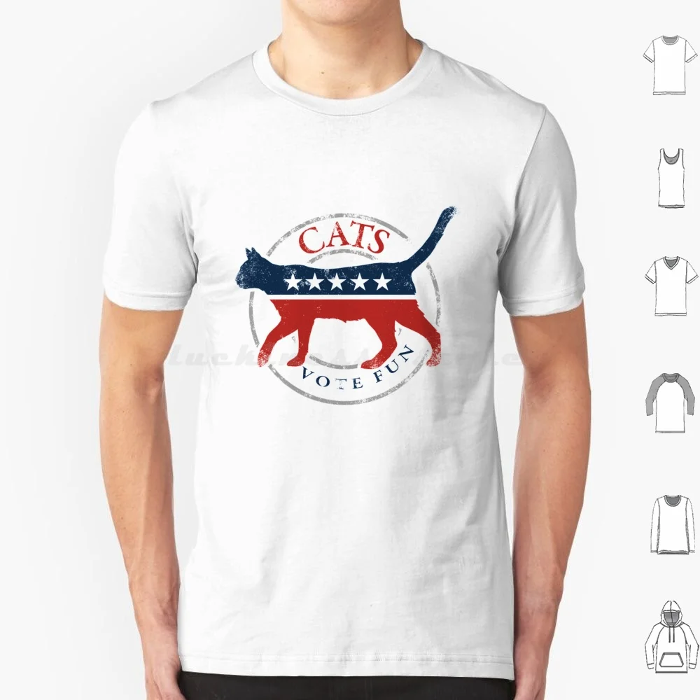 Chats t-shirt hommes femmes enfants 6xl chats vote élections amusantes politique politique animal Logo campagne