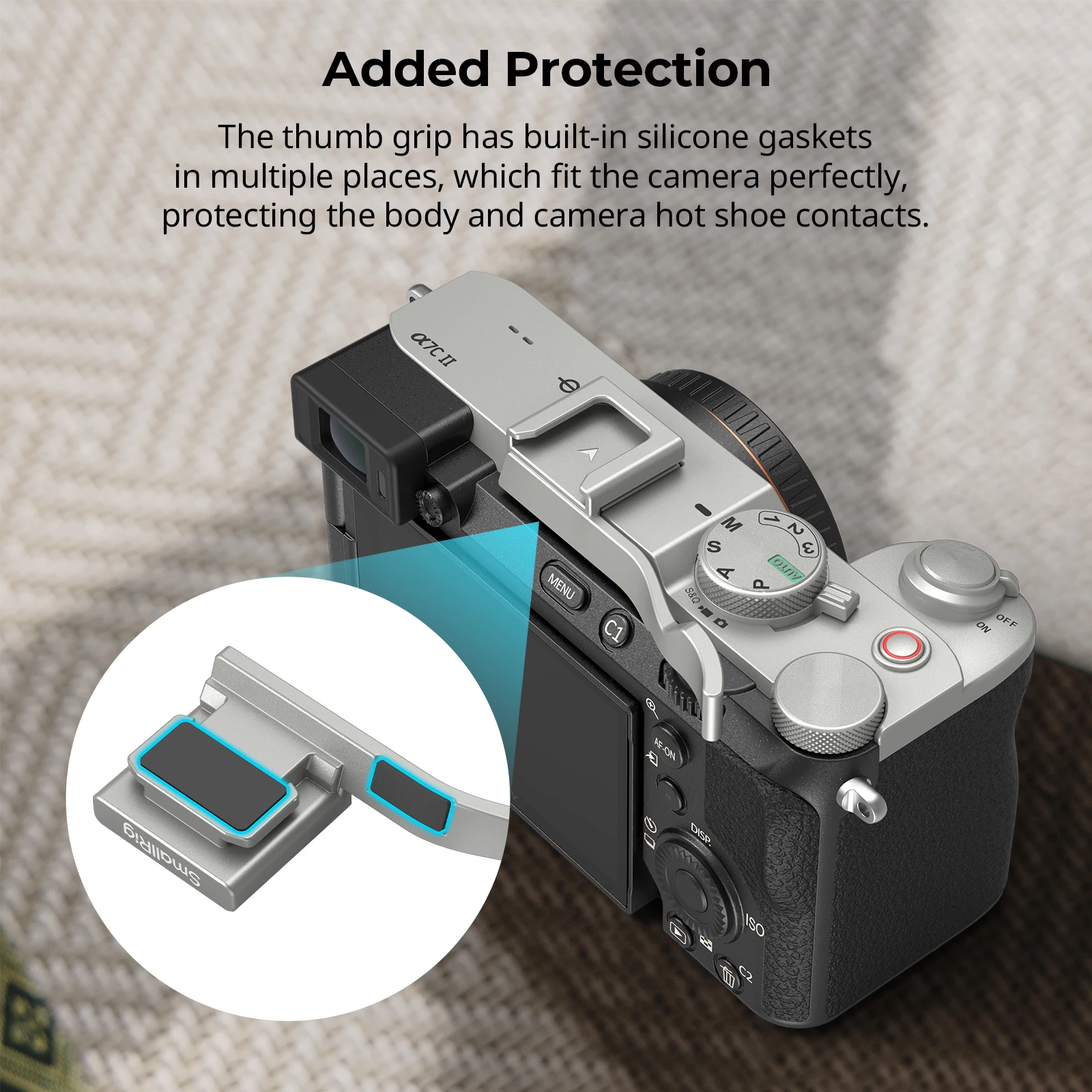 SmallRig A7C II / A7CR / A7C Thumb Grip for Sony Alpha 7C II / Alpha 7CR / Alpha 7C, Enhance the Grip and Improve Safety 4818