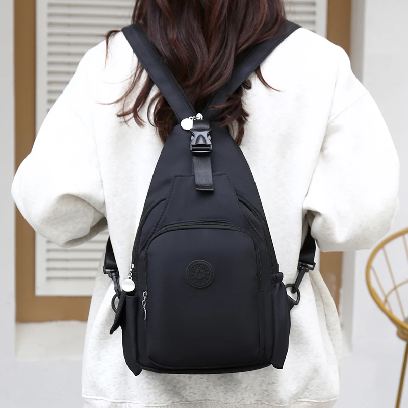 

Women's Large Capacity Nylon Backpack Crossbody Bag Simple Casual Multi Bag Sling+Backpack 2in1