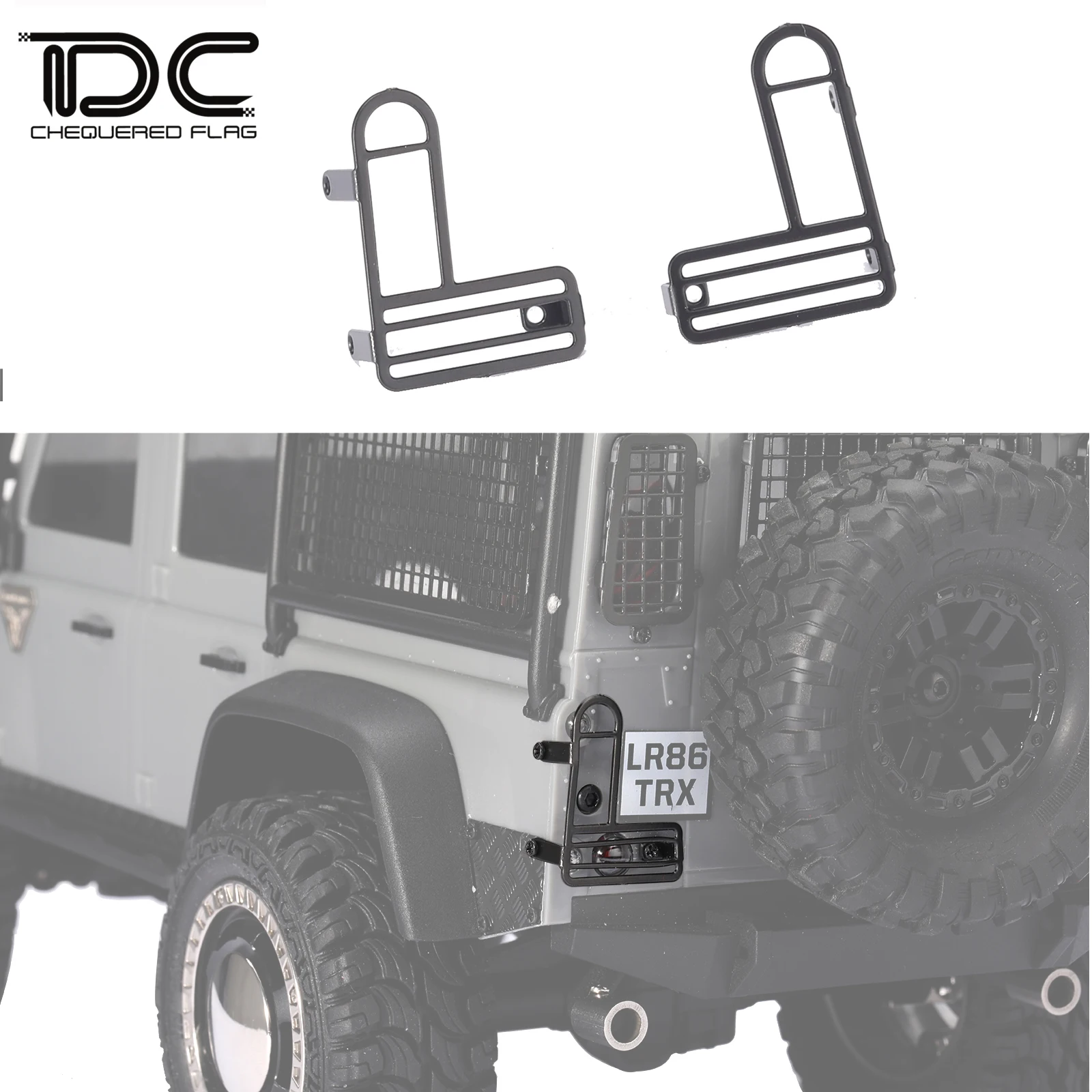 

DC Rear Light Guard Metal Taillight Cover for TRX-4M 1/18 Defender D90 D110 RC Crawler Car Parts Accessories