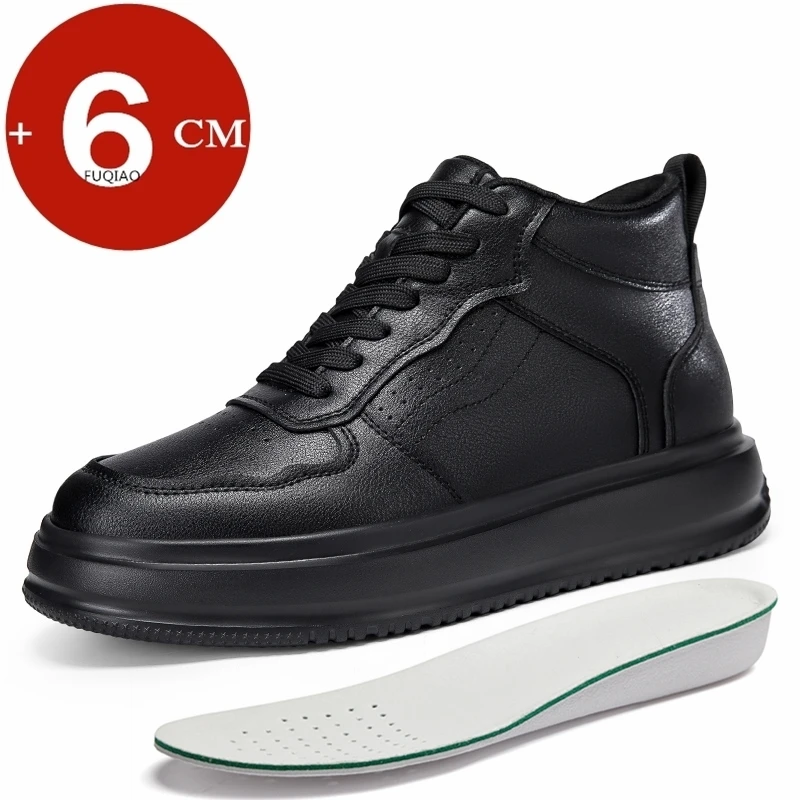 Men Elevator Height Increase Shoes Sneakers Shoes for Men 6cm Sports Casual Invisible Inner Heightening Shoes Big Size 37-45