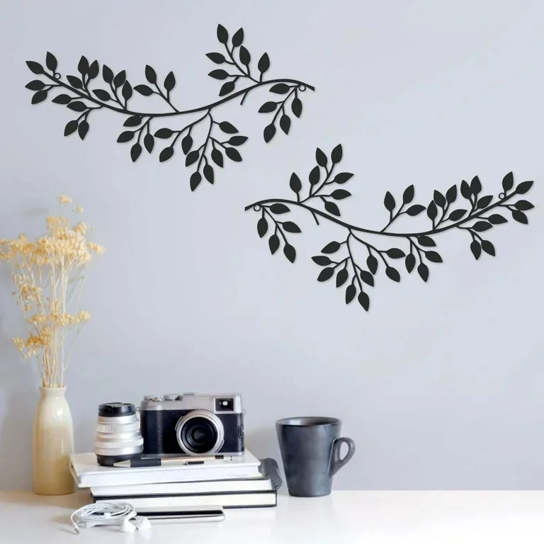 

Metal Wall Art Leaf Wall Decoration Vine Olive Tree Branches Leaf Pendant Wall Decoration Wrought Iron