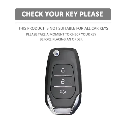 Imagen 2 del producto Funda de silicona para llave de coche con 3 botones, carcasa protectora de piel para Maxus T60, llavero remoto plegable con tapa, accesorios de goma