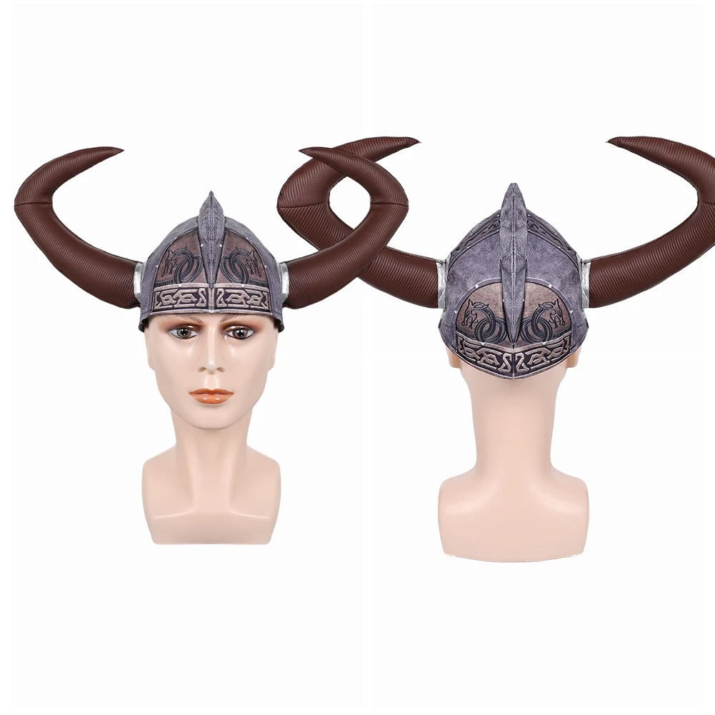 Wie Zug Drache Cosplay Schluckauf Bull Horn Hut Frauen Männer Roleplay Fantasia Prop Halloween Party Requisiten Dekor Kostüm Zubehör