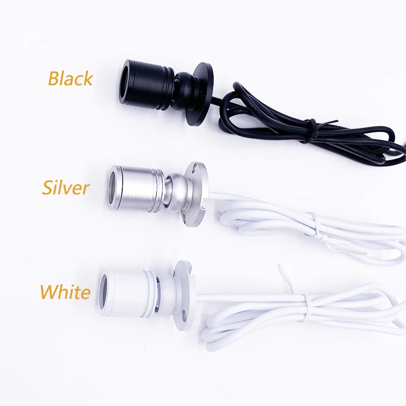 DC12V RGB Mini LED Spotlight with Remote Control and Transformer AC100-240V Ceiling Mount Adjustable Angle Spotlight 1W Dimmable