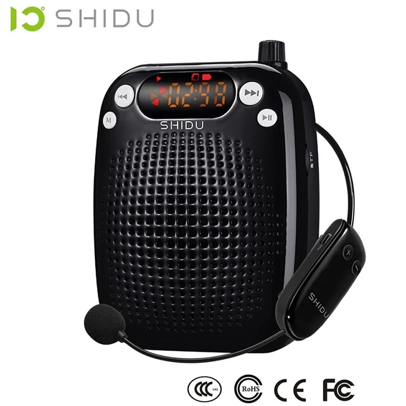 

SHIDU S611 portable megaphone, wireless Bluetooth version, with a 2600mAh battery, is designed for teachers and tour guides.