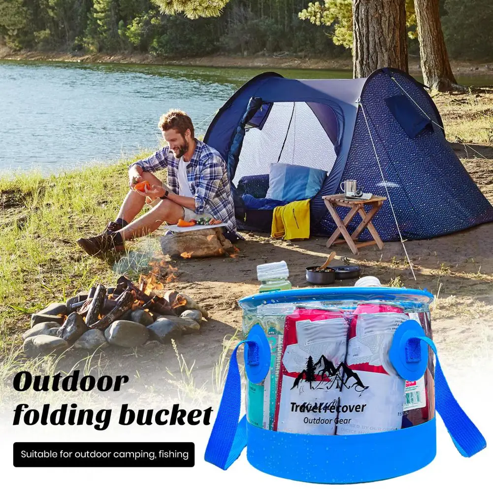 

Reusable Camping Bucket Collapsible Bucket for Camping Portable 10l Outdoor Folding Bucket with Double for Camping for Camp