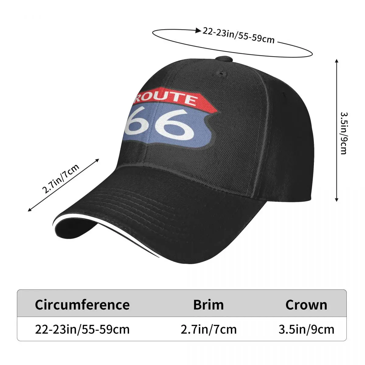 ROUTE 66 1117 Hat Men Cap Male Men's Caps Hats For Men Baseball Cap For Men Man Hat Baseball Cap