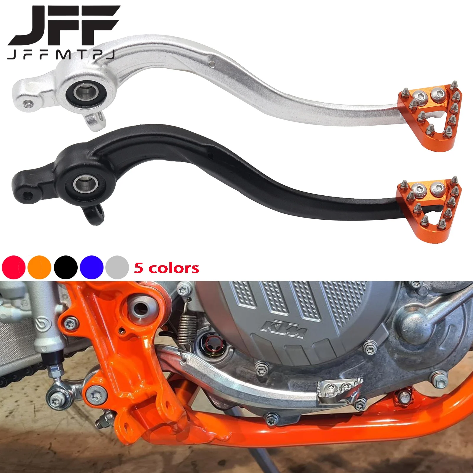Image of Motorrad CNC Hinten Pedal Bremshebel Für KTM SX XC XCW EXC EXCF 250 300 350 500 Für HUSQVARNA TC TE TX FE 2017-2022 Universal