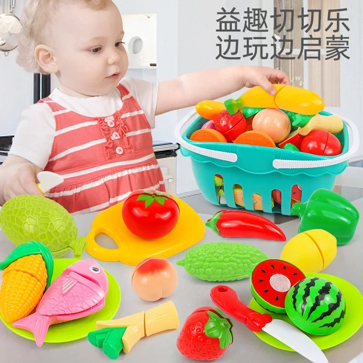 Pretend Play Toys Artificial Apple Kitchen Fruit Cutlery Toy Baby's Recognition of Shape and Color Children DIY Creative Gift
