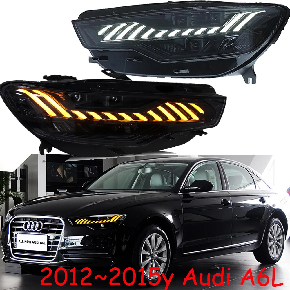 

Автомобильный бампер A6 фара для Audi A6L фара 2012 ~ 2015y светодиодные DRL автомобильные аксессуары HID ксенон для Audi A6L противотуманные фары