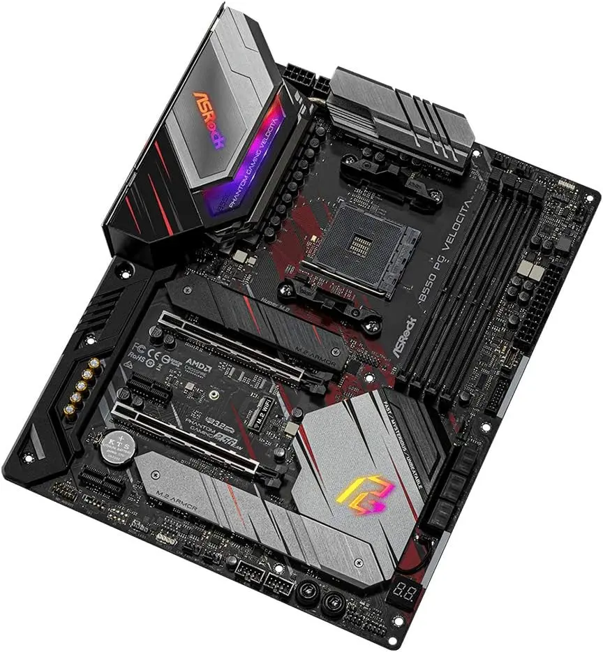 Imagem -04 - Soquete da Placa-mãe Velocita B550 Am4 Ddr4 128gb Suporta Ryzen 5700x 5600 4600g 5500 Atx Pci-e 4.0 M.2 Usb 3.2 Asrock-b550 pg