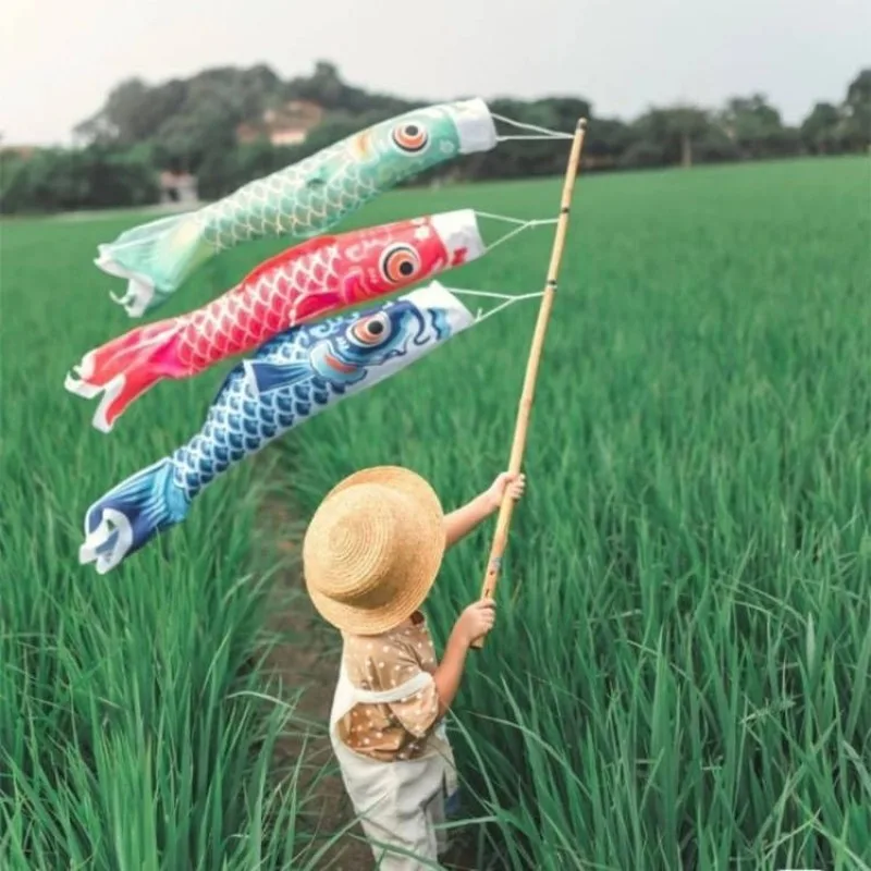40cm japonais carpe Windsock Streamer poisson drapeau cerf-volant dessin animé poisson coloré Windsock carpe vent chaussette drapeau Koinobori cadeau nouveau