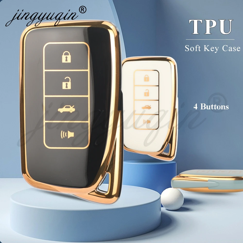 Jingyuqin TPU Auto Schlüssel Fall Abdeckung für Lexus RX350 NX300 Es300h Rx450h GS300 GX470 IS250 ES350 LX570 GX460 Is300h Shell Fob Halter