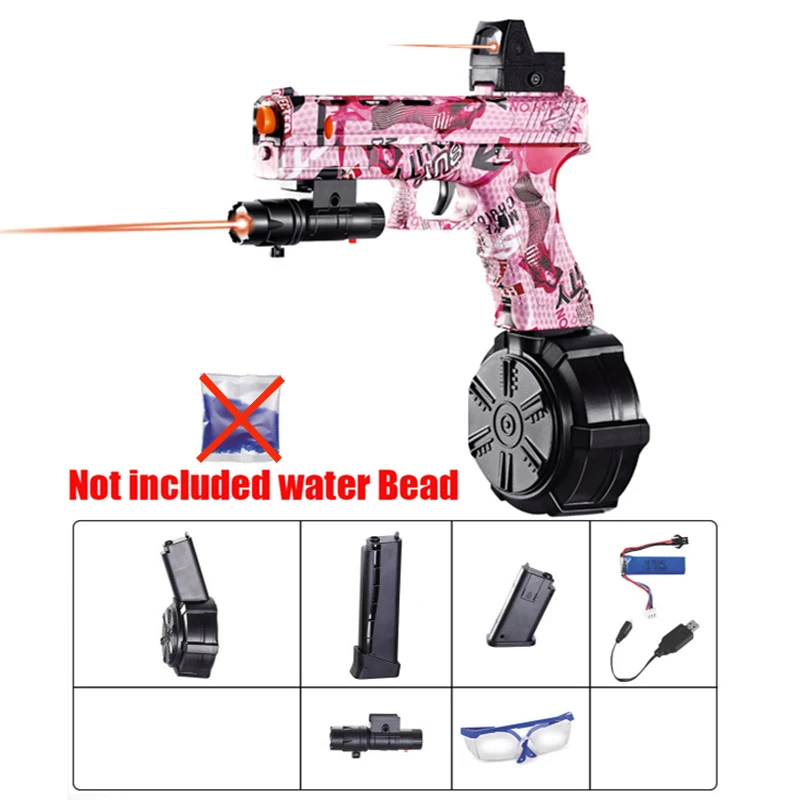 G17 meninos brinquedos armas 7.4v bateria elétrica de alta velocidade contas & bolas arma explosão modelo jogo venda quente