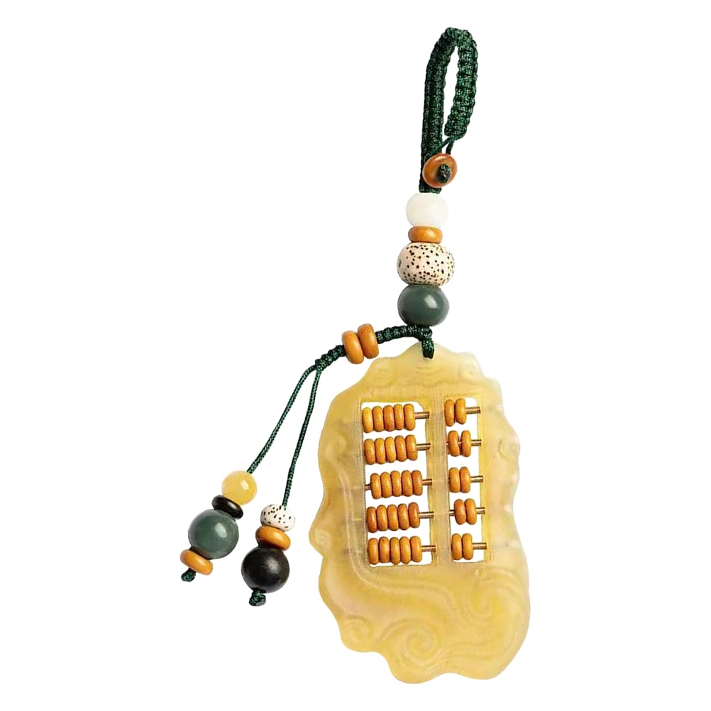 

Sheep Horn Abacus Keychain Durable Smooth Comfortable Exquisite Workmanship Fine Details Key Ring Decorations for Chinese