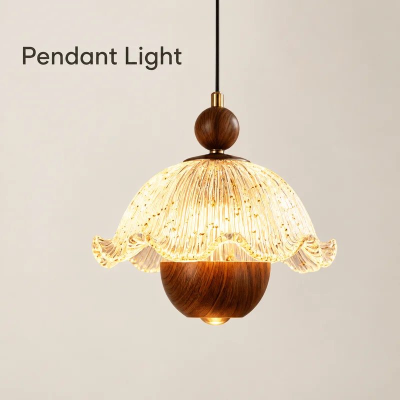 Pendant Light Gold 21cm LED Three Color Acrylic Shade Adjustable Cord for Bedroom Bedside Vintage Hanging Lamp Dimmable Foyer