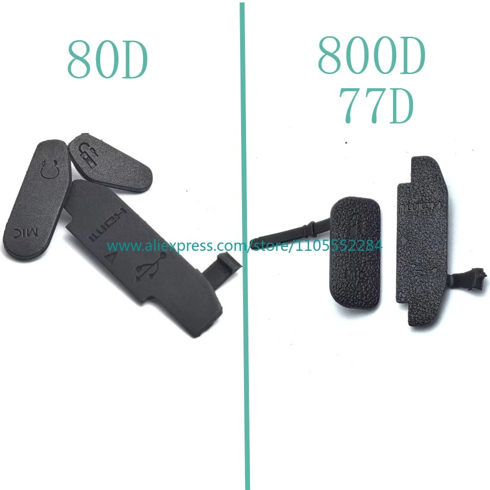 New HDMI-compatible MIC USB Rubber Cover Unit For Canon EOS 80D 800D 77D Camera Repair Part