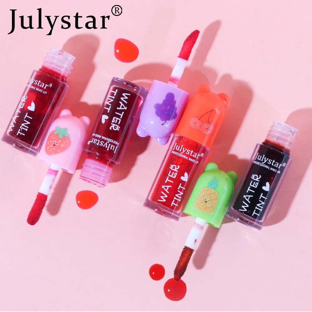 Julystar 6 Kleur Zachte Buis Lip Glazuur Lipgloss Hydraterende Lippenbalsem Transparante Kleur Schattige Anime Styling Vrouwelijke Make-Up