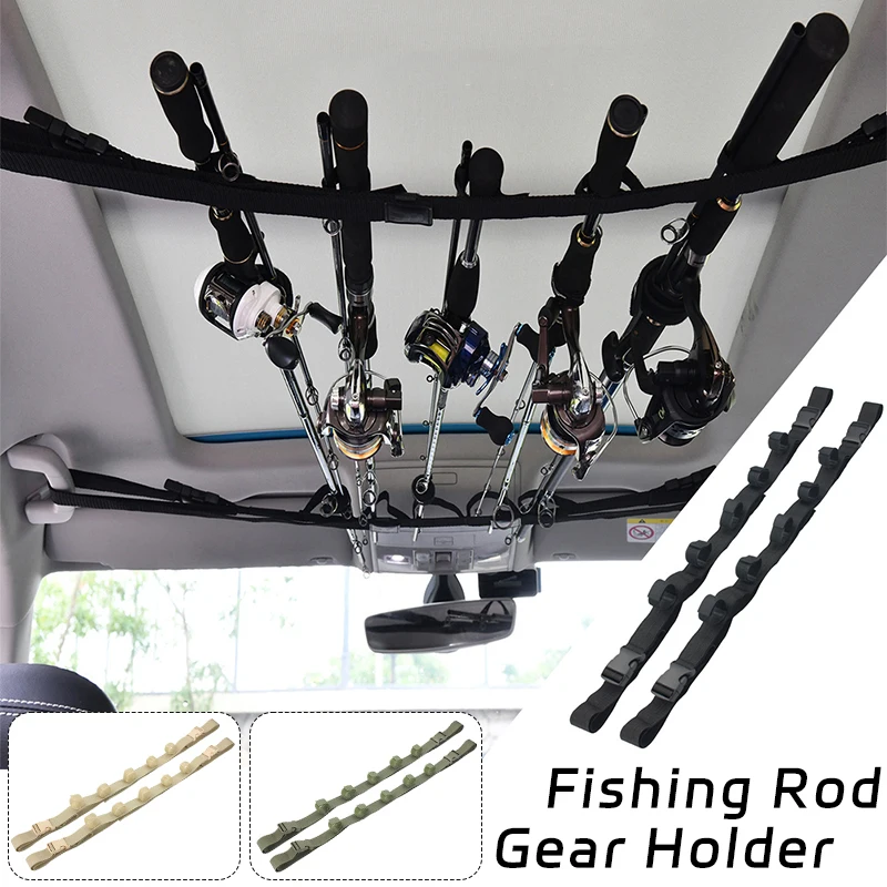 veiculo pesca rod rack holder ferramentas de pesca armazenamento carro portador isca titular fixo dentro do veiculo 01