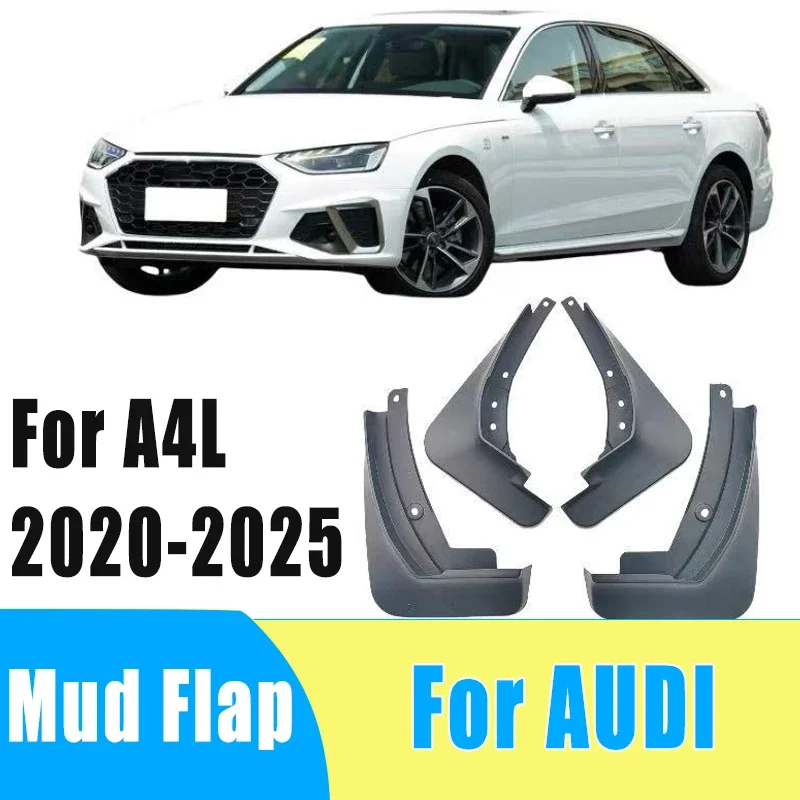 

4pcs Automotive Tire Mudguard Waterproof Prevent Mud Splashing Car Mud Flap Fender Trim Accessories For Audi A4L 2020-2025 2024